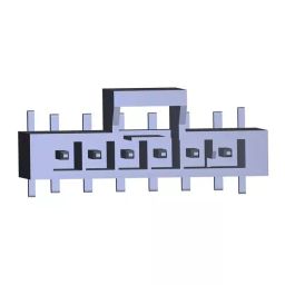 MOLEX Pin Headers NANO-FIT HDR SMT VT SGL 6CKT TIN BLK 105431-1106-4