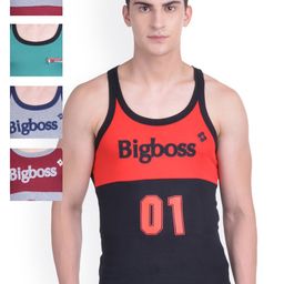 Dollar Bigboss Men's Solid Pack of 5 Cotton Racerback Styled Gym Vest MDBB-17-PO5-1-image-14