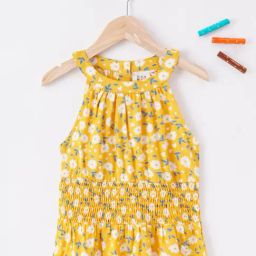 Ed-a-Mamma Kids Yellow Floral Print Top-image-89