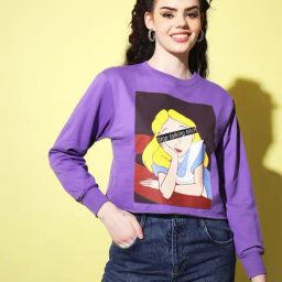 The Dry State Purple Printed Sweatshirt-image-77
