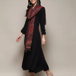 Biba Red & Black Printed Dupatta-picture-10