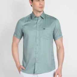Arrow Sport Green Cotton Regular Fit Shirt-picture-29
