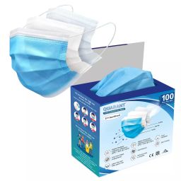 QUARANT Blue UV Sterilized 3 Ply Surgical Face Mask with Nose Pin, PROTECTIVE-100 (Pack of 100)-18