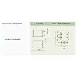 Salzer Relay MSP - Test Button 110V DC 12A 2 Pole, MSP2P110D12TNE (Pack of 20) image 3