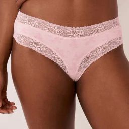 La Vie En Rose Baby Pink Cotton Lace Work Panty-image-93