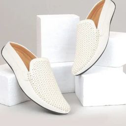 Fausto Men's White Mule Shoes-image-26