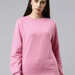 TWIN BIRDS Pink Cotton Sweatshirt-image-38
