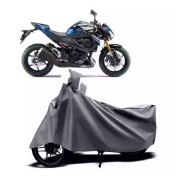 Auto Pearl Two Wheeler Cover with Bag for Kawasaki Z800, Silver-image-5