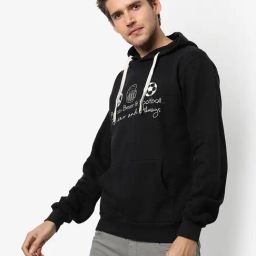 Campus Sutra Black Cotton Regular Fit Printed Hooded Sweatshirt-image-70