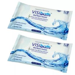 Visibath 240x320 mm Bed Bath Towel Cleansing & Refreshing Patients wipes-10
