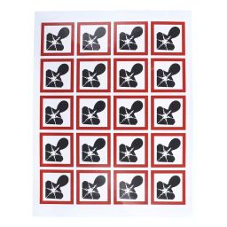 RS PRO Black, Red, White Gloss Polymeric Vinyl Safety Labels 40 mm x 40 mm Model No 8187736 (1 Bag of 20)-image-31