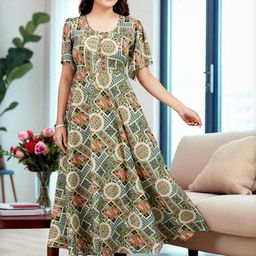JYA Women Polyester Printed Anarkali Kurta-image-33