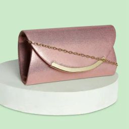 Forever Glam by Pantaloons Rose Gold Medium Clutch-48