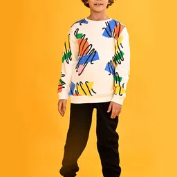 Anthrilo Boys Printed Sweatshirt With Joggers-picture-10