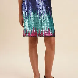 Vero Moda Girls Sequin Embellished A-Line Knee Length Skirt-image-16