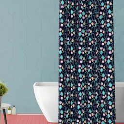 ArtzFolio Black & Green Printed Waterproof Shower Curtain-image-37
