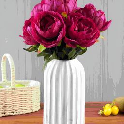 Interiors & More Pink Artificial Fully Bloomed Peonies Flower Faux Artificial Flowers-image-61