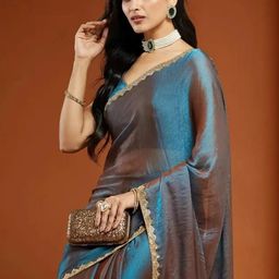 Flip The Style Silk Blend Block Print Saree image 3