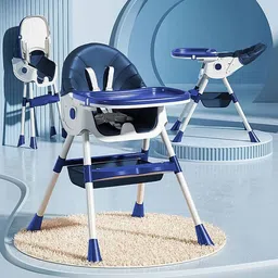 StarAndDaisy Kids Blue 3-In-1 Height Adjustable & Detachable Tray High Chair-10