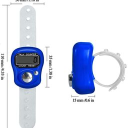 Portible Ring Type Manual Electronic Counter Finger Chanting with time, for Mantra Jaap All Religions Laps Counting for Running Swimming (Pack of 1). image 4
