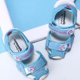 Cute Walk by Babyhug Velcro Sandals - Blue-image-60