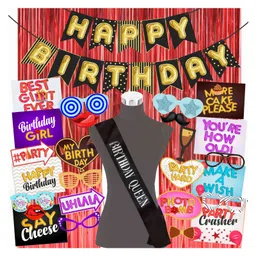 Wobbox Happy Birthday Props Birthday Banner & Sash Happy Birthday Decoration Items Multicolor -Pack Of 29-picture-17