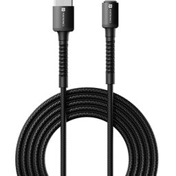 Portronics POR-2158 Konnnect X USB to 8 Pin Cable with 3A Output Fast Charging and Data Transfer Nylon Braided Aluminium Alloy Shell 1M Length compatible with 8 PIN Devices-Black-48