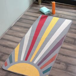 Saral Home Tapestry Rise Micro Yoga Mat,Grey.-27