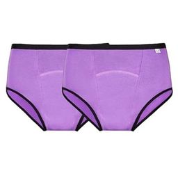 SuperBottoms Maxabsorb Bamboo Cotton Pack Of 2 Solid Stain Proof 8Hr Absorbent Period Panties - Lilac-image-97