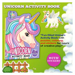 My First Unicorn Sticker Activity Book for Kids, Childern and Toddlers Fun Activity with Coloring Language-English-3