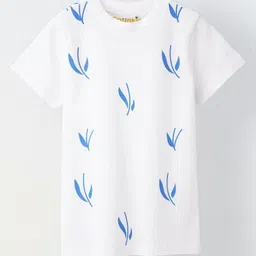 SPUNKIES Boys Floral Printed Round Neck Cotton T-shirt-image-19