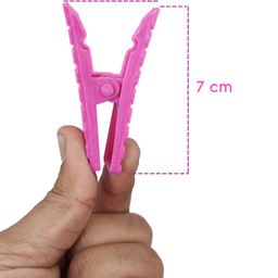 HAZEL Plastic Cloth Clips For Drying Clothes Set of 12 - Multi Color image 3
