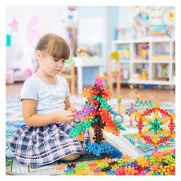 ADKD Star Links Interlocking Blocks Educational, Construction Blocks for Kids, Colorful Star Building Blocks Toys for Kids- 200 Pc Block (Multicolor) image 5