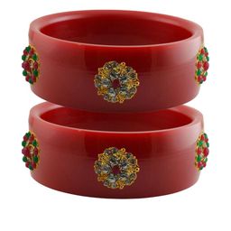Vidhya Kangan Women Red Bangle-image-52