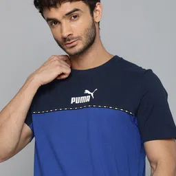 Puma Men Block x Tape Regular Fit Colourblocked T-shirt-image-2