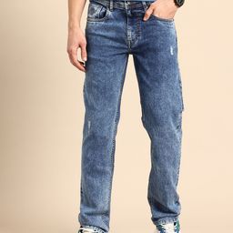 Being Human Men Straight Fit Mid-Rise Low Distress Heavy Fade Stretchable Jeans-picture-21