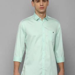 Louis Philippe Jeans Green Cotton Slim Fit Shirt-image-46