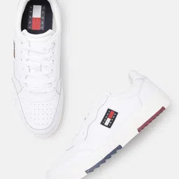 Tommy Hilfiger Men Solid Leather Sneakers-image-4