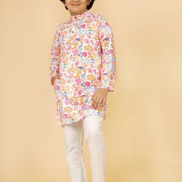 A.T.U.N. Boys Floral Printed Regular Kurta with Pyjamas-20