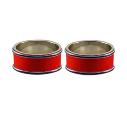 Vidhya Kangan Red Stainless Steel Bangles-image-42