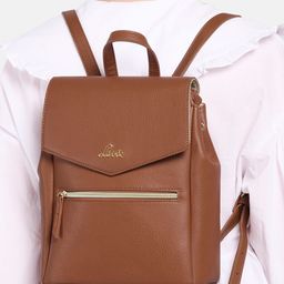 Lavie Women Tan Solid Backpack-20
