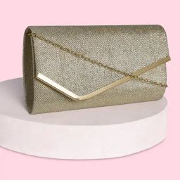 Forever Glam by Pantaloons Gold Medium Clutch-picture-19