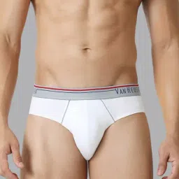 Van Heusen Regular Fit Anti Bacterial Colour Fresh Solid Briefs - Pack of 2 - White-image-31