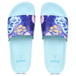 Yoho Women's Tropica Mystery Blue Slides-54
