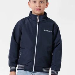 Kate & Oscar Kids Navy Embroidered Full Sleeves Jacket-image-96