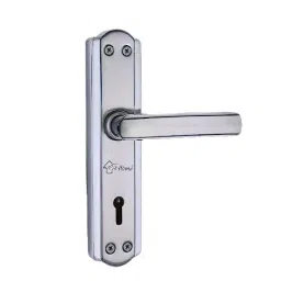 ALONE LOCKS Silver Mortice Door Handle Set with Lock 3 Keys 7 inch K.Y. Nexus for Door Bathroom Bedroom Living Room-12