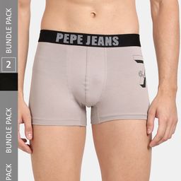 Pepe Jeans Pack Of 2 Logo Printed Detail Cotton Trunks-picture-8