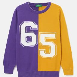 United Colors of Benetton Kids Boy's Regular Fit Crew Neck Colorblock Sweater-picture-45