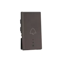 Legrand Bell Push with Indicator Myrius Charcoal Grey 6 Amp 1 Module 1 Way, 6794 21 image 2