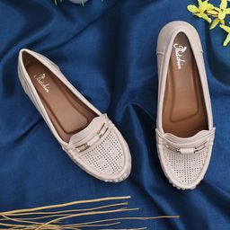 Padchin Women Perforations Loafers-47
